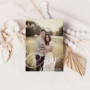 freudig erwartete Weihnachts-Baby-Ankündigung Postkarte