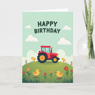 Freudige Farmfahrzeug-Karte Karte