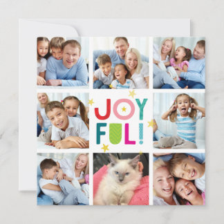 FREUDIGE FEIERTAGE multi 8 Foto-Spaß moderne Quadr Feiertagskarte