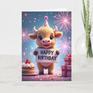 Freudige flauschige Tier-Geburtstagskarte Karte