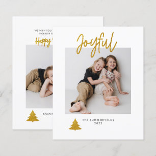 Freudige Foto-Weihnachtsfeiertage Glitter-Karte