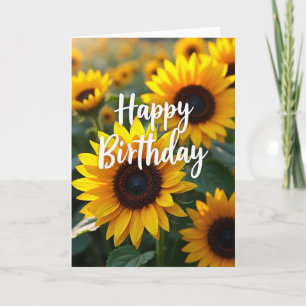 Freudige Goldene Blumen Karte