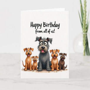 Freudige Hunde Freunde Geburtstagskarte Karte