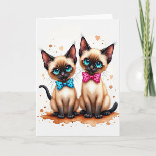 Freudige Katzen-Duo-Geburtstagskarte Karte