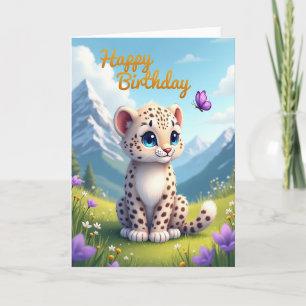 Freudiger Geburtstag Blauäugige Kätzchen Karte