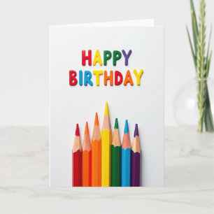 Freudiger Geburtstag Bleistift Kunstkarte Karte