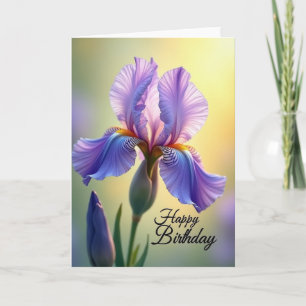 Freudiger Geburtstag Saphir-Blumenkarte Karte