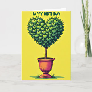 Freudiger Geburtstag-Topiarienkarten Karte
