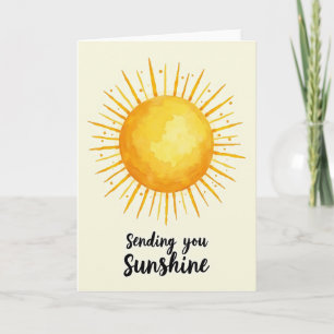 Freudiger Geburtstag-Wasserfarben-Sonnenkarte Karte