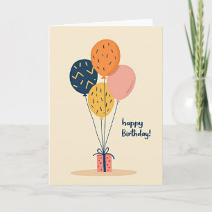 Freudiger Geburtstags-Luftballon-Geschenkkarte Karte