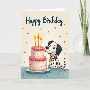 Freudiger Hundekuchen-Geburtstagskarte Karte