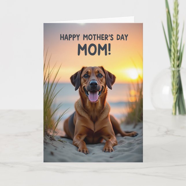 Freudiger Hundemuttertag Mama Karte (Vorderseite)