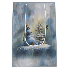 Freudiger Schneemann Mittlere Geschenktüte