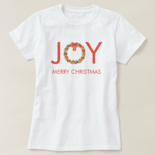 Freudiger Weihnachtsgruß Kranz T-Shirt