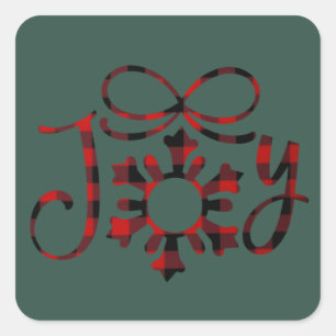 Freudiges Weihnachten Freude der Welt Fröhliche Me Quadratischer Aufkleber