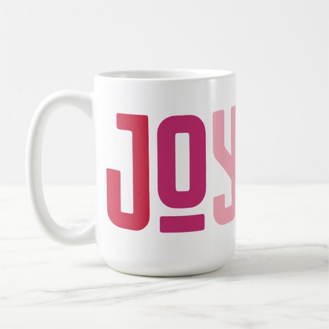 freudvoll | Farbenfroh, modern und trendy, typogra Kaffeetasse (Links)