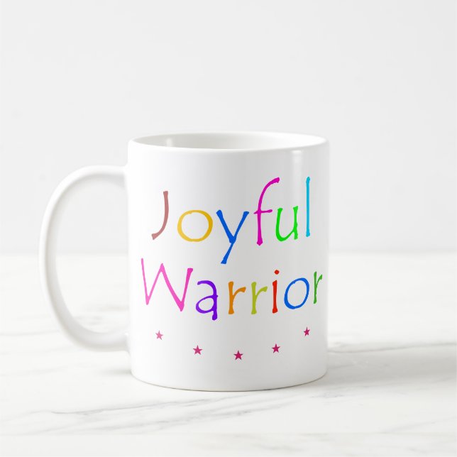 Freudvoller Krieger Kaffeetasse (Links)