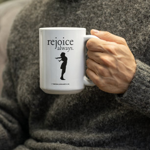 Freue dich immer – Inspirierendes Glaubensgeschenk Kaffeetasse