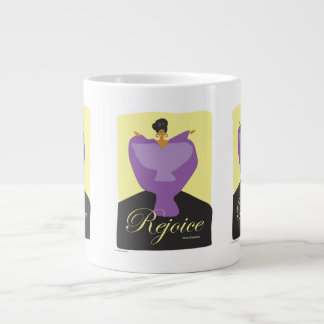 Freue dich | Inspirierender Kunstbecher | Botschaf Jumbo-Tasse
