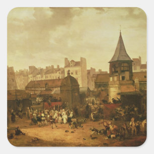 Freuen bei Les Halles Quadratischer Aufkleber