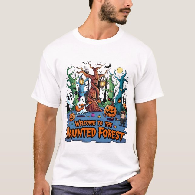 Freuen Kreaturen im Spuk Wald T-Shirt (Vorderseite)