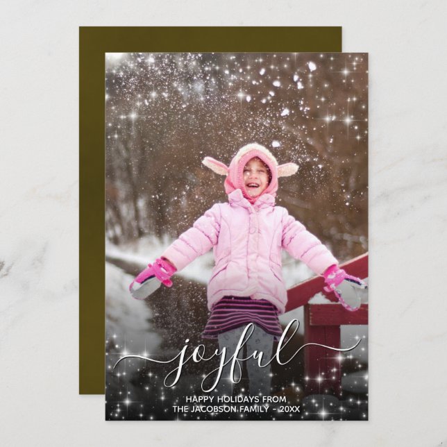 Freuen Sie sich auf das Foto über Weihnachten (Vorne/Hinten)