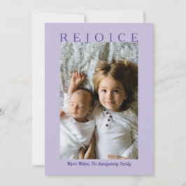 Freuen Sie sich auf das Lila Lavender Weihnachtsfe Feiertagskarte