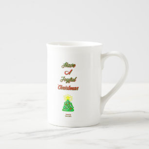 Freuen Sie sich auf die Tasse der Weihnachtsbone-C
