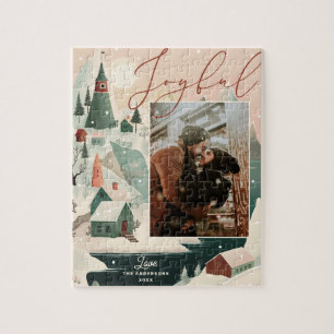 Freuen Sie sich auf die Weihnachtsgebirgslandschaf Puzzle