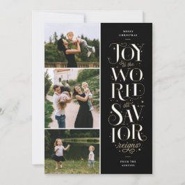 Freuen Sie sich auf die Welt-Weihnachtskarte Feiertagskarte