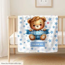Freuen Sie sich auf ein Baby-Boy-Geschenk Babydecke