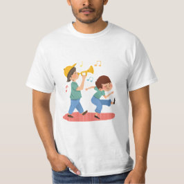 Freuen Sie sich auf ein buntes Musikdesign T-Shirt