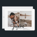 Freuen Sie sich auf eine elegante Weihnachtskarte  Feiertagskarte<br><div class="desc">Feiern Sie den Urlaub mit dieser schönen Weihnachtskarte mit vielen Fotos. Mit seinem eleganten,  sauberen Design und der bearbeitbaren Foto-Collage ist es ein stilvolles,  modernes und minimalistisches Ambiente,  das alle Details für Ihre persönlichen Details wie Familienname,  Bilder und das ganze Jahr über bearbeitet werden kann.</div>