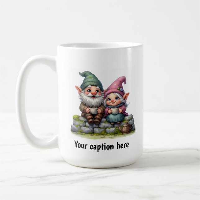 Freuen Sie sich auf eine Kaffeepause Kaffeetasse (Links)