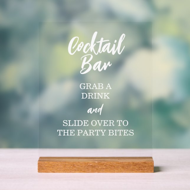 Freuen Sie sich auf einen Cocktail bei einem Drink Acrylschild (Neutral)
