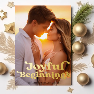 Freuen Sie sich auf gemütliche Anfänge Elegant Mod Folien Feiertagskarte