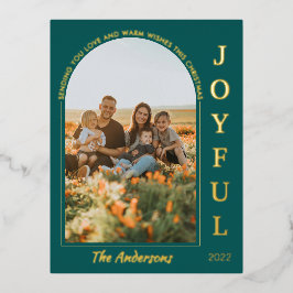 Freuen Sie sich auf moderne Minimalistische Elegan Folien Feiertagspostkarte