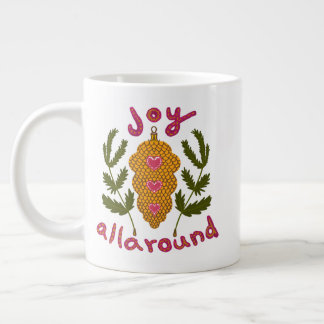 Freuen Sie sich auf Weihnachtsschmuck Jumbo-Tasse