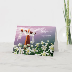 Freuen Sie sich. Christliche religiöse Osterkarten Feiertagskarte