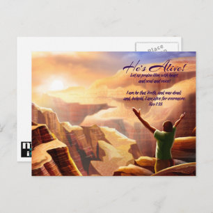 Freuen Sie sich. Christliches religiöses Ostern Feiertagspostkarte