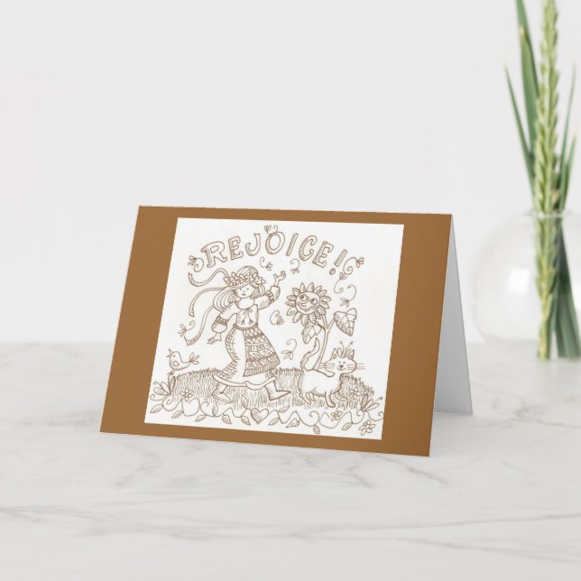 Freuen Sie sich Geburtstags-Gruß Karte (Vorderseite)