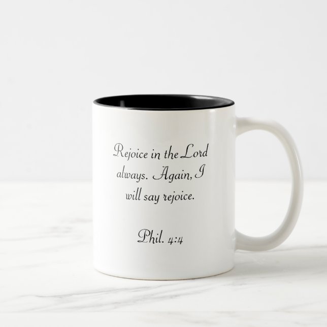"FREUEN SIE SICH IM LORD ALWAYS " ZWEIFARBIGE TASSE (Rechts)