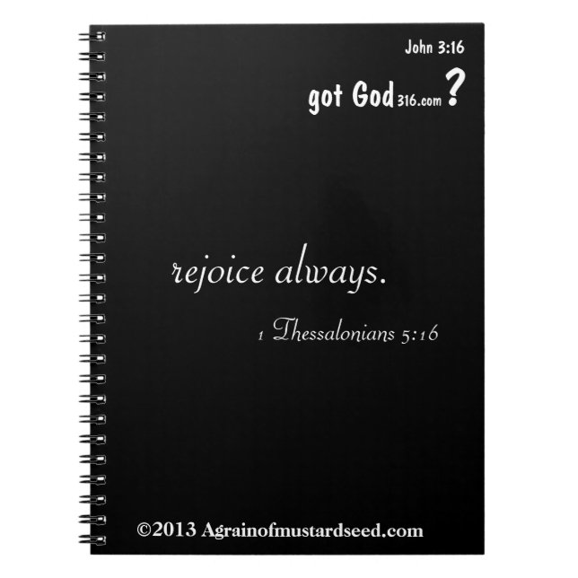 Freuen Sie sich immer auf gotGod316.com Notebook Notizblock (Vorderseite)
