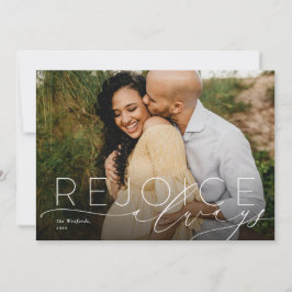 Freuen Sie sich immer religiöse Weihnachtsfotokart Feiertagskarte