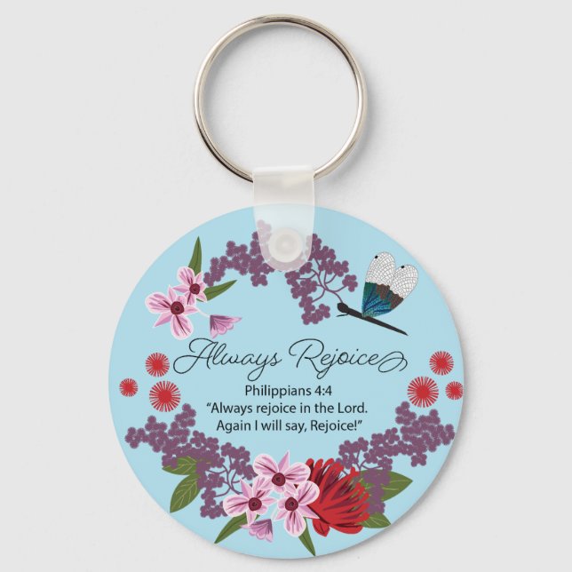 Freuen Sie sich immer Schlüsselanhänger (Vorderseite)