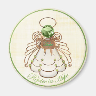 Freuen Sie sich in der Hoffnung - Weihnachtsengel Magnet