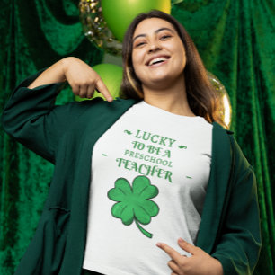 FREUEN SIE SICH, PRESCHOOL LEHRER St. Patrick's Da T-Shirt