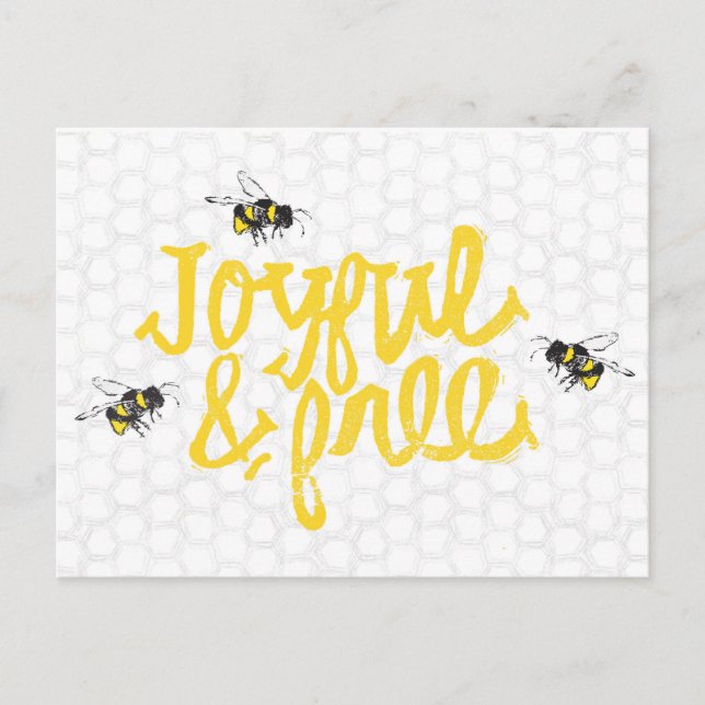 Freuen und Freie Bienen Postkarte (Vorderseite)