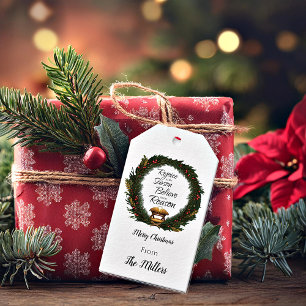 Freuen und glauben, Krippe personalisiert Geschenkanhänger