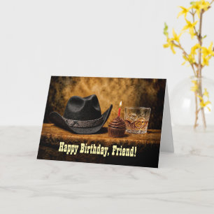 Freund Alles Gute zum Geburtstag Western Whiskey L Karte